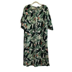 Rachel Zoe Tropical  Swim Cover-Up Duster Kimono Womens One  Size Pre-Owned